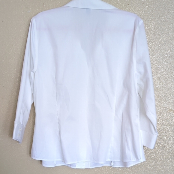 Anne Klein Classic White Button-Down Shirt - Picture 3 of 8